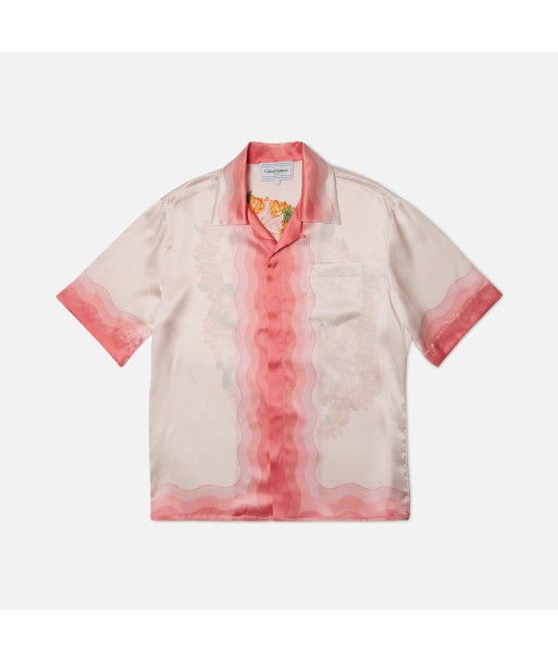 Casablanca Kapalia Silk Shirt - White / Pink de l' environnement