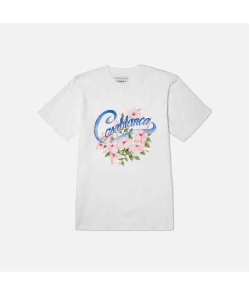 Casablanca Hibiscus Tee - White la colonne vertébrale