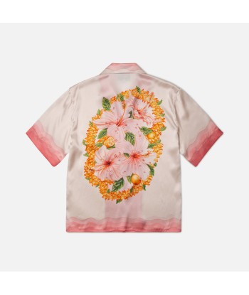 Casablanca Kapalia Silk Shirt - White / Pink de l' environnement