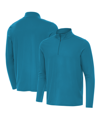 Antigua: Men's Essentials Intent 1/4 Zip Pullover - Teal 105640 la livraison gratuite