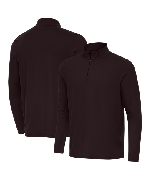 Antigua: Men's Essentials Intent 1/4 Zip Pullover - Brown 105640 en stock