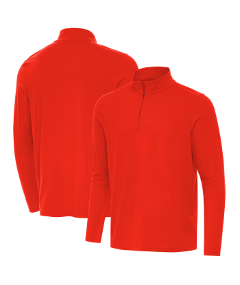 Antigua: Men's Essentials Intent 1/4 Zip Pullover - Sunset Orange 105640 shop