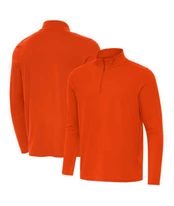 Antigua: Men's Essentials Intent 1/4 Zip Pullover - Dark Orange 105640 est présent 