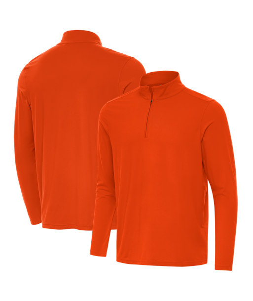 Antigua: Men's Essentials Intent 1/4 Zip Pullover - Dark Orange 105640 est présent 