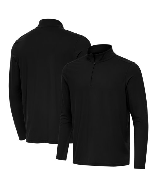 Antigua: Men's Essentials Intent 1/4 Zip Pullover -Black 105640 l'évolution des habitudes 