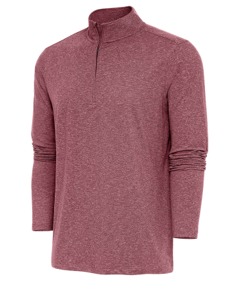 Antigua: Men's Essentials 1/4 Zip Pullover - Maroon Heather Hunk 104958 vous aussi creer 