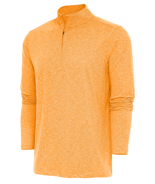 Antigua: Men's Essentials 1/4 Zip Pullover - TN Orange Heather Hunk 104958 Comparez et commandez 