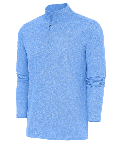 Antigua: Men's Essentials 1/4 Zip Pullover - Columbia Blue Heather Hunk 104958 Comparez et commandez 