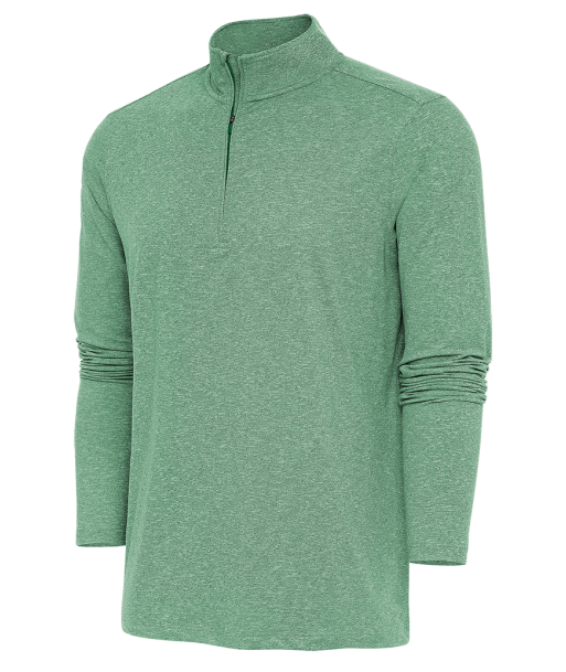 Antigua: Men's Essentials 1/4 Zip Pullover - Dk Pine Heather Hunk 104958 pas cher chine