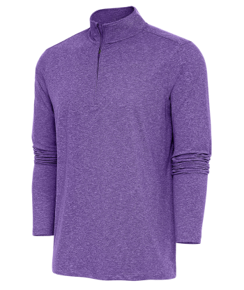 Antigua: Men's Essentials 1/4 Zip Pullover - DkPurpleHeather Hunk 104958 en ligne