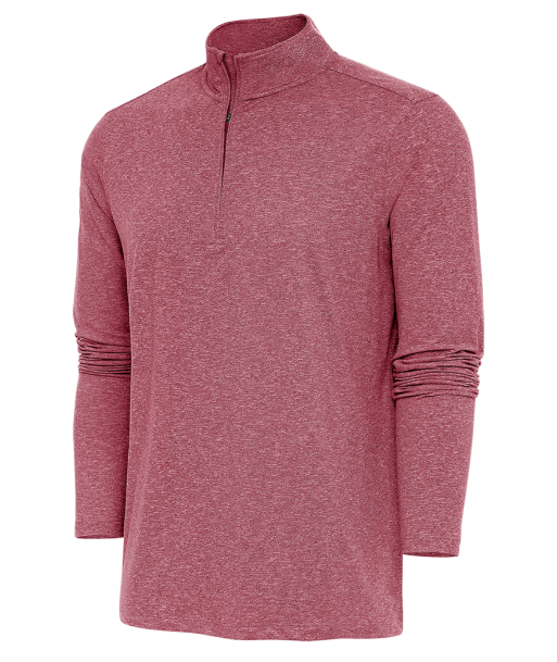 Antigua: Men's Essentials 1/4 Zip Pullover - Cabernet Heather Hunk 104958 Pour