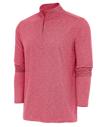 Antigua: Men's Essentials 1/4 Zip Pullover - Dark Red Heather Hunk 104958 solde