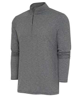 Antigua: Men's Essentials 1/4 Zip Pullover - Black Heather Hunk 104958 2024