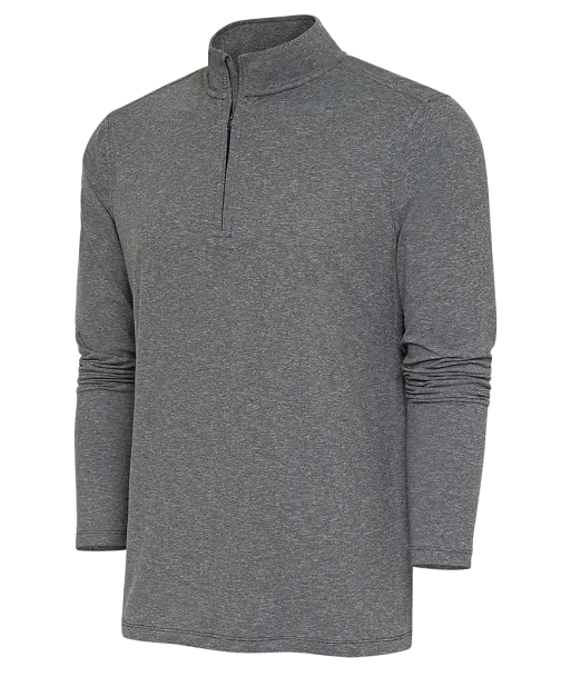 Antigua: Men's Essentials 1/4 Zip Pullover - Black Heather Hunk 104958 2024