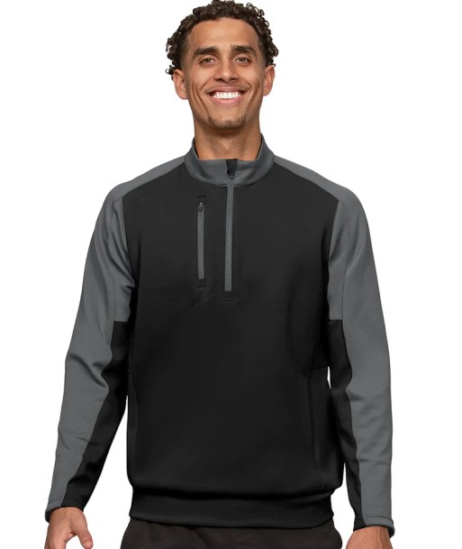 Antigua: Men's Essentials Pullover - Team Black/Carbon 104646 les muscles