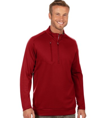 Antigua: Men's Generation 104366 1/2 Zip Long Sleeve Pullover - 022 Dark Red commande en ligne