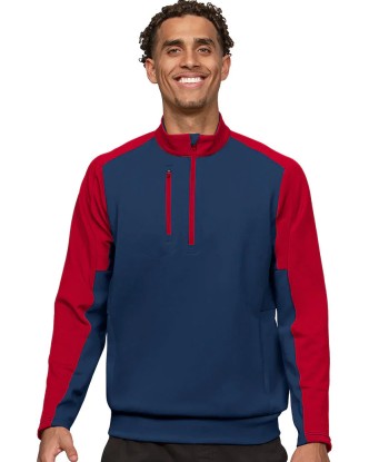 Antigua: Men's Essentials Pullover - Team Navy/Dark Red 104646 france