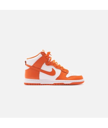 Nike Dunk High Retro - White / Orange Blaze destockage