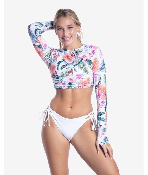 BloqUV x JANTZEN Collab: Women's UPF 50+ Everyday Crop Top (4015J) - Hawaiian Terrace les ctes