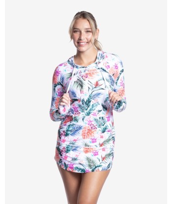 BloqUV x JANTZEN Collab: Women's UPF 50+ Hoodie Dress (2009J) - Hawaiian Terrace de technologie