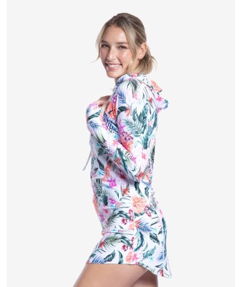 BloqUV x JANTZEN Collab: Women's UPF 50+ Hoodie Dress (2009J) - Hawaiian Terrace de technologie