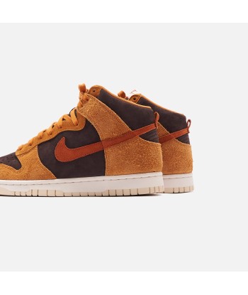 Nike Dunk Hi Retro Premium - Velvet Brown / Dark Russet / Dark Curry / Sail en ligne des produits 