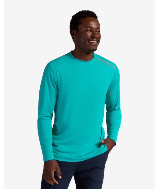 BloqUV: Men's UPF 50 Long Sleeve Jet Tee (12002) - Caribbean Blue à prix réduit toute l'année