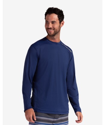 BloqUV: Men's UPF 50 Long Sleeve Jet Tee (12002) - Navy commande en ligne