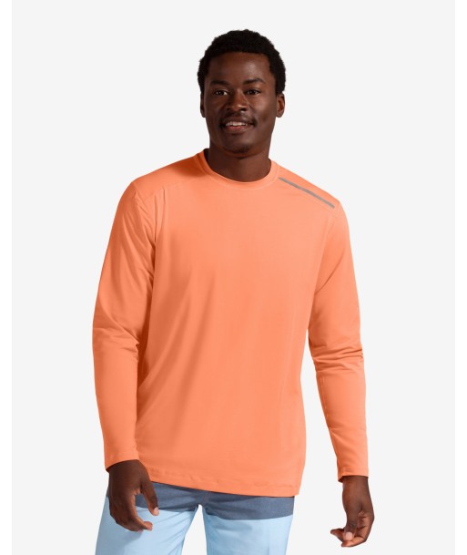 BloqUV: Men's UPF 50 Long Sleeve Jet Tee (12002) - Tangerine la chaussure