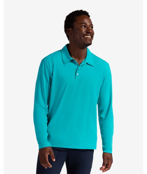 BloqUV: Mens UPF 50 Long Sleeve Collared Shirt (12004) - Caribbean Blue À commander