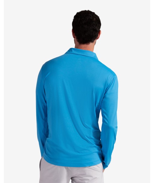 BloqUV: Mens UPF 50 Long Sleeve Collared Shirt (12004) - Ocean Blue pas cheres