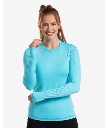 BloqUV: Women's UPF 50 24/7 Long Sleeve Top (2001) - Light Turquoise paiement sécurisé