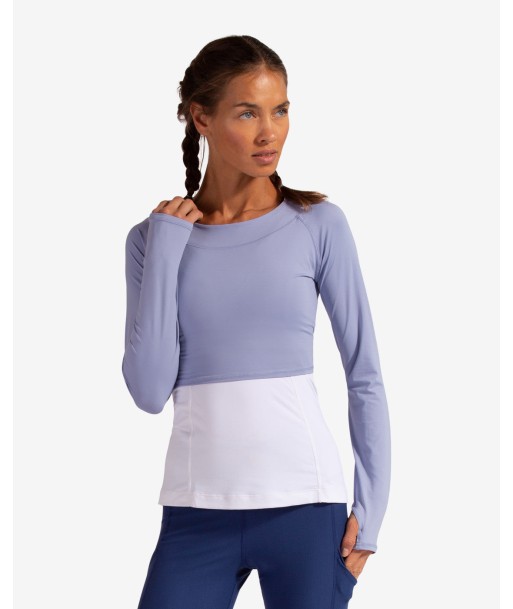 BloqUV: Women's UPF 50 Crop Top (4001) - Steel Blue 2023