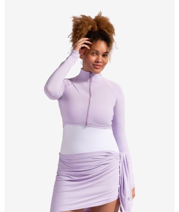 BloqUV: Women's UPF 50 Full Zip Crop Top (4010) - Lavender de pas cher