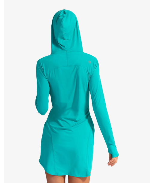 BloqUV: Women's UPF 50 Hoodie Dress (2009) - Caribbean Blue en linge