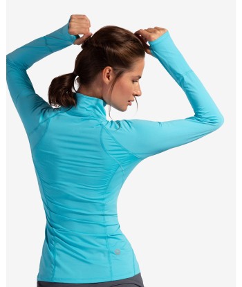 BloqUV: Women's UPF 50 Mock Zip Top (3001) - Light Turquoise 2023