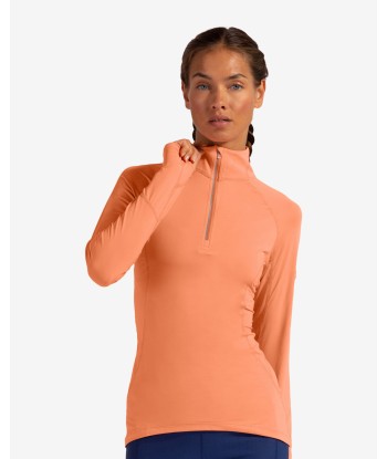 BloqUV: Women's UPF 50 Mock Zip Top (3001) - Tangerine Voir les baskets