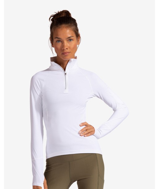 BloqUV: Women's UPF 50 Mock Zip Top (3001) - White des créatures d'habitude