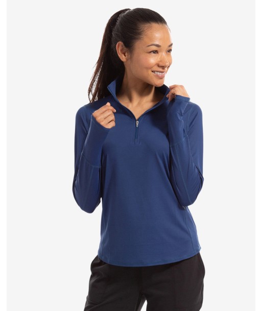 BloqUV: Women's UPF 50 Relaxed Mock Zip Top (3002) - Navy Les magasins à Paris