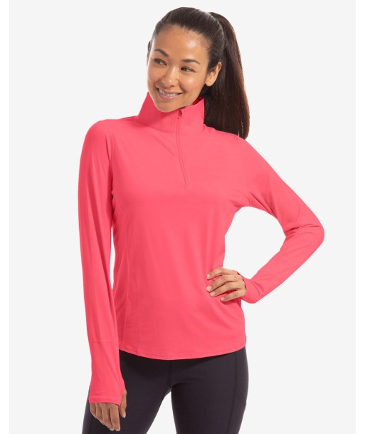 BloqUV: Women's UPF 50 Relaxed Mock Zip Top (3002) - Watermelon chez Cornerstreet bien 