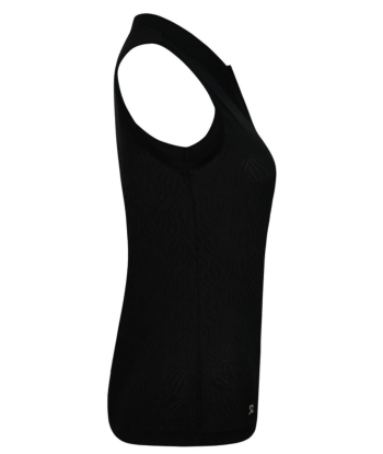 Daily Sports Women's Linn Sleeveless Black Polo Shirt (Size Medium) SALE le des métaux précieux