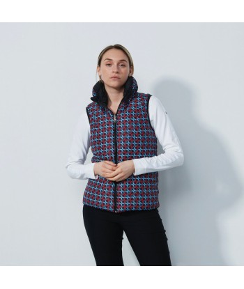 Daily Sports: Women's Airdrie Reversible Padded Vest - Black and Print de France