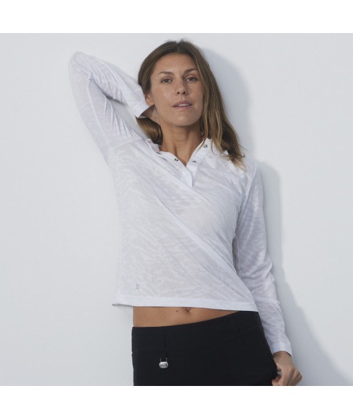 Daily Sports: Women's Ajaccio Long Sleeve Polo - White pas cher chine