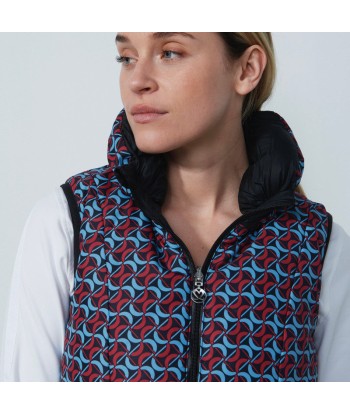 Daily Sports: Women's Airdrie Reversible Padded Vest - Black and Print de France