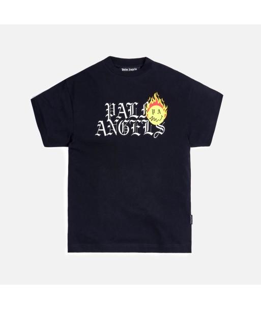 Palm Angels Burning Head Logo Tee - Black de pas cher