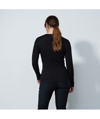 Daily Sports: Women's Ancona Long Sleeve Round Neck Top- Black le concept de la Pate a emporter 