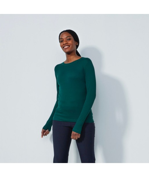 Daily Sports: Women's Ancona Long Sleeve Round Neck Top- Nori Green est présent 