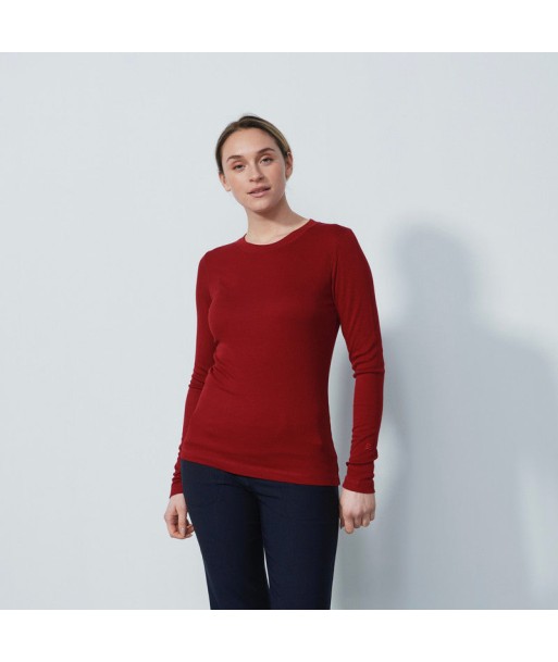 Daily Sports: Women's Ancona Long Sleeve Round Neck Top- Umbria Red soldes