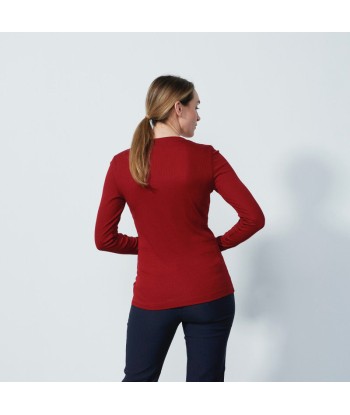 Daily Sports: Women's Ancona Long Sleeve Round Neck Top- Umbria Red soldes