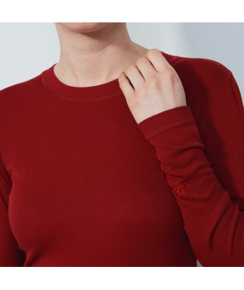 Daily Sports: Women's Ancona Long Sleeve Round Neck Top- Umbria Red soldes